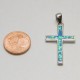 NM LOP001 silber Medaillon Kreuz mit Opal