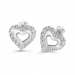 Cutie Jewellery Z60213w Ohrringe Herzen mit Zirkonen